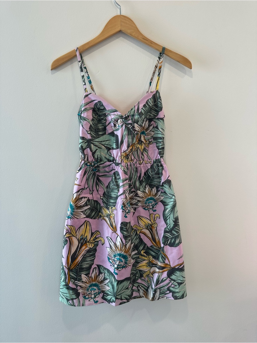 J. Crew Spaghetti Strap Floral Hawaiian Summer Dress